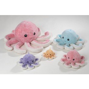 Rotaļlieta mīkstā Astoņkājis ar gariem taustekļiem 12/18 cm