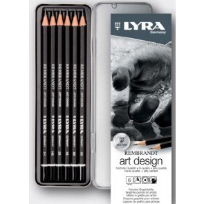Zīmuļi Lyra Art Design 6 gab. dažādas cietības