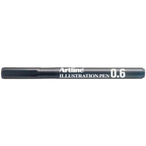 Pildspalva-flomāsters 0.6 mm Artline Illustration melns