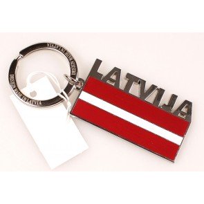 Suvenīrs atslēgu piekariņš Latvija karogs I
