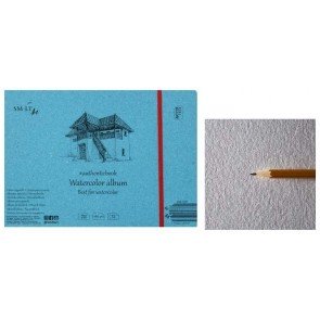 Akvareļu albums 17.5*24.5 cm/12 280 g horizontāls ar gumiju SM.LT Art