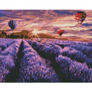 Mozaīka ar akrila dimanta slīpējuma gabaliņiem 40x50 Blooming lavender