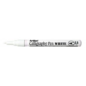 Kaligrāfijas pildspalva 2.5 mm Artline balta