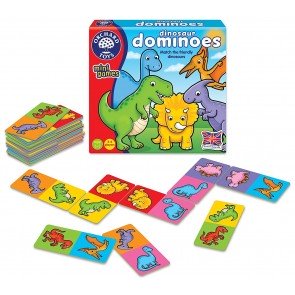 Spēle bērniem Dinosaur Dominoes