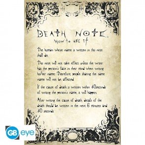 Plakāts Death Note: Rules (91.5x61)