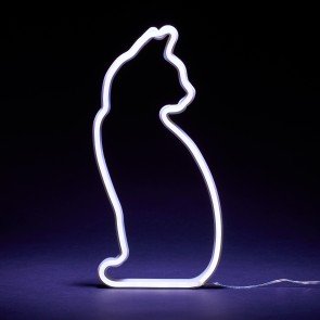 Lampa-dekors Neona kaķis vertikāls