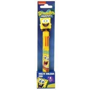 Lodīšu pildspalva 8 krāsu automātiskā SpongeBob