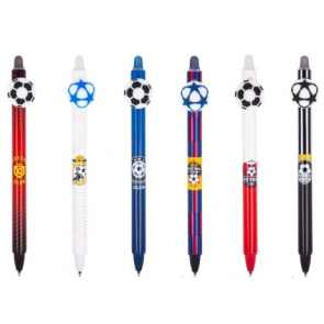 Pildspalva-rolleris 0.5 mm ar dzēšgumiju zila Futbols asorti