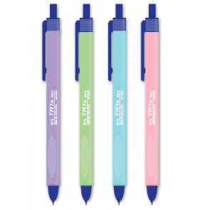 Lodīšu pildspalva 0.7 mm automātiskā TR3s trīsšķautņu zila asorti