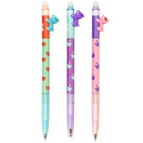 Pildspalva-rolleris 0.4 mm automātiskā ar dzēšgumiju Adorable Pet zila asorti