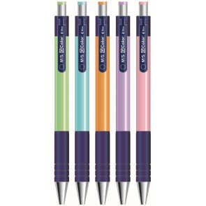 Lodīšu pildspalva 0.7 mm automātiskā G Colour zila asorti