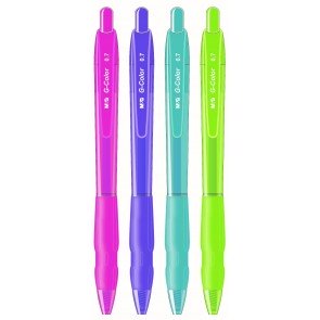 Pildspalva-rolleris 0.7 mm automātiskā G Colour zila asorti
