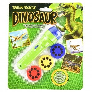 Lukturītis projektors Dinozaurs ar 3 maināmiem diskiem 12 cm
