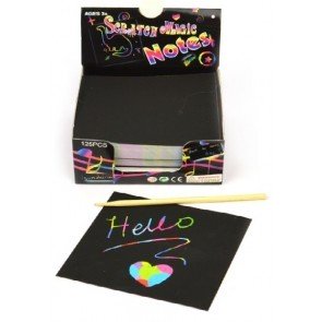 Rokdarbu komplekts Rainbow Scratch Magic Notes 125 lapas
