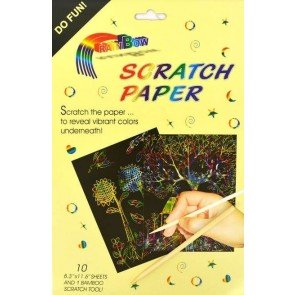 Rokdarbu komplekts Rainbow Scratch Paper