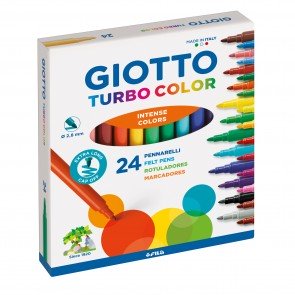 Flomāsteri 24 krāsas Giotto Turbo Color 2.8 mm