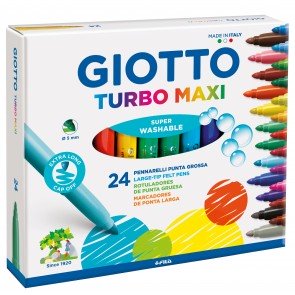 Flomāsteri 24 krāsas Giotto Turbo Maxi 5 mm