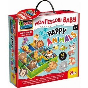 Spēle bērniem Montessori Baby Noticeboard dzīvnieki