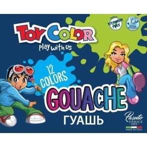 Guaša 12 krāsas 25 ml Toy Color