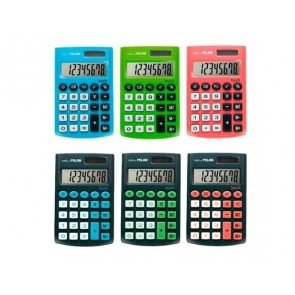 Kalkulators Milan, 8 ciparu displejs mini Touch asorti