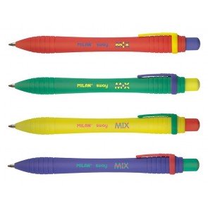Lodīšu pildspalva 1 mm automātiskā Sway zila asorti