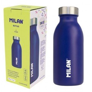Ūdens pudele Milan 354 ml nerūsējošā tērauda, Acid zila