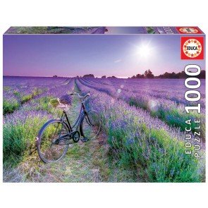 Puzle 1000 Bike in a lavender field ar līmi
