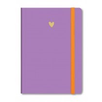 Piezīmju grāmata 24*17 cm 96 lapas punktotas Minimal cietos vākos ar gumiju violeta