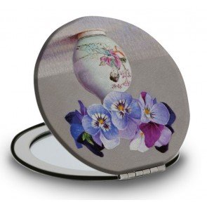 Spogulītis apaļš Small Violets in a Chinese Vase