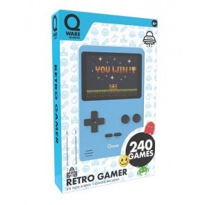 Rotaļlieta elektroniska Retro Gamer 240 spēles zila