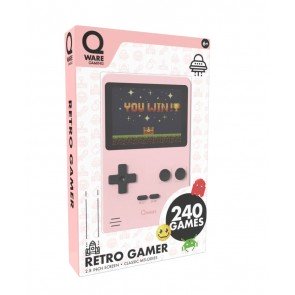 Rotaļlieta elektroniska Retro Gamer 240 spēles rozā