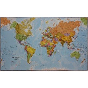 World political map 1:20 000 000