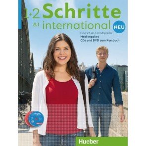 Schritte International NEU 1+2 (A1.1 + A1.2) Medienpaket (5 AudioCDs und 1 DVD zum Kursbuch)