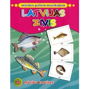 Mācības pašiem mazākajiem: Latvijas zivis (16 mācību kartītes)