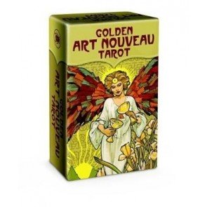 Golden Art Nouveau Mini Tarot deck (78 kārtis)