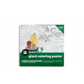 Giant Coloring Poster: Nature and Animals (Lielizmēra krāsojamais plakāts)