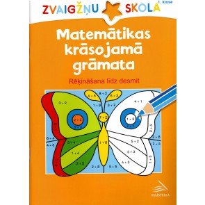 Matemātikas krāsojamā grāmata: Rēķināšana līdz desmit