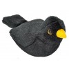 Rotaļlieta mīkstā 13 cm Putns Melnais mežastrazds ar skaņu